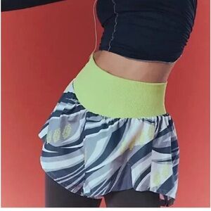 Free People Carpe Diem Printed Shorts in Sporty Stripe Combo Skyline Retail $50